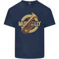 Tuba Brass Musical Instrument Jazz Mens Cotton T-Shirt Tee Top Navy Blue