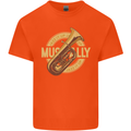 Tuba Brass Musical Instrument Jazz Mens Cotton T-Shirt Tee Top Orange