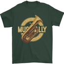 Tuba Brass Musical Instrument Jazz Mens T-Shirt 100% Cotton Forest Green