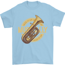Tuba Brass Musical Instrument Jazz Mens T-Shirt 100% Cotton Light Blue