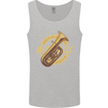 Tuba Brass Musical Instrument Jazz Mens Vest Tank Top Sports Grey