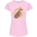 Tuba Brass Musical Instrument Jazz Womens Petite Cut T-Shirt Light Pink