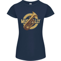 Tuba Brass Musical Instrument Jazz Womens Petite Cut T-Shirt Navy Blue