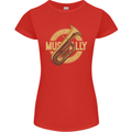 Tuba Brass Musical Instrument Jazz Womens Petite Cut T-Shirt Red