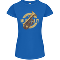 Tuba Brass Musical Instrument Jazz Womens Petite Cut T-Shirt Royal Blue