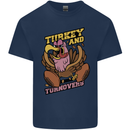 Turkey USA American Football Thanks Giving Mens Cotton T-Shirt Tee Top Navy Blue