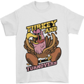 Turkey USA American Football Thanks Giving Mens T-Shirt 100% Cotton White