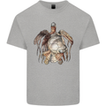 Turtle Art Kids T-Shirt Childrens Sports Grey