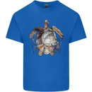 Turtle Art Mens Cotton T-Shirt Tee Top Royal Blue