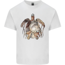 Turtle Art Mens Cotton T-Shirt Tee Top White