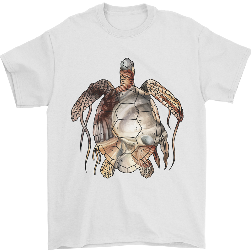 Turtle Art Mens T-Shirt 100% Cotton White