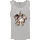Turtle Art Mens Vest Tank Top Sports Grey
