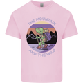 Turtle Hiking Trekking Tortoise Camping Kids T-Shirt Childrens Light Pink