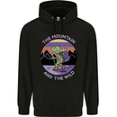 Turtle Hiking Trekking Tortoise Camping Mens 80% Cotton Hoodie Black