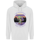 Turtle Hiking Trekking Tortoise Camping Mens 80% Cotton Hoodie White