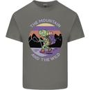 Turtle Hiking Trekking Tortoise Camping Mens Cotton T-Shirt Tee Top Charcoal
