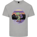 Turtle Hiking Trekking Tortoise Camping Mens Cotton T-Shirt Tee Top Sports Grey