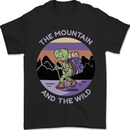 Turtle Hiking Trekking Tortoise Camping Mens T-Shirt 100% Cotton Black