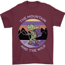 Turtle Hiking Trekking Tortoise Camping Mens T-Shirt 100% Cotton Maroon