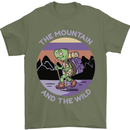 Turtle Hiking Trekking Tortoise Camping Mens T-Shirt 100% Cotton Military Green