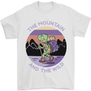 Turtle Hiking Trekking Tortoise Camping Mens T-Shirt 100% Cotton White