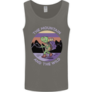 Turtle Hiking Trekking Tortoise Camping Mens Vest Tank Top Charcoal