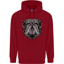 Turtle Mandala Art Tortoise Childrens Kids Hoodie Red