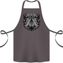 Turtle Mandala Art Tortoise Cotton Apron 100% Organic Dark Grey