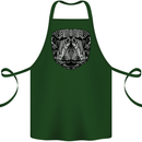 Turtle Mandala Art Tortoise Cotton Apron 100% Organic Forest Green