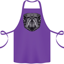 Turtle Mandala Art Tortoise Cotton Apron 100% Organic Purple