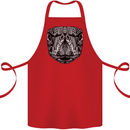 Turtle Mandala Art Tortoise Cotton Apron 100% Organic Red