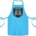Turtle Mandala Art Tortoise Cotton Apron 100% Organic Turquoise