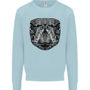 Turtle Mandala Art Tortoise Kids Sweatshirt Jumper Light Blue