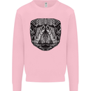 Turtle Mandala Art Tortoise Kids Sweatshirt Jumper Light Pink