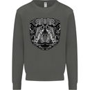 Turtle Mandala Art Tortoise Kids Sweatshirt Jumper Storm Grey
