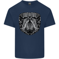 Turtle Mandala Art Tortoise Kids T-Shirt Childrens Navy Blue