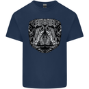 Turtle Mandala Art Tortoise Kids T-Shirt Childrens Navy Blue