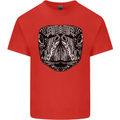 Turtle Mandala Art Tortoise Kids T-Shirt Childrens Red