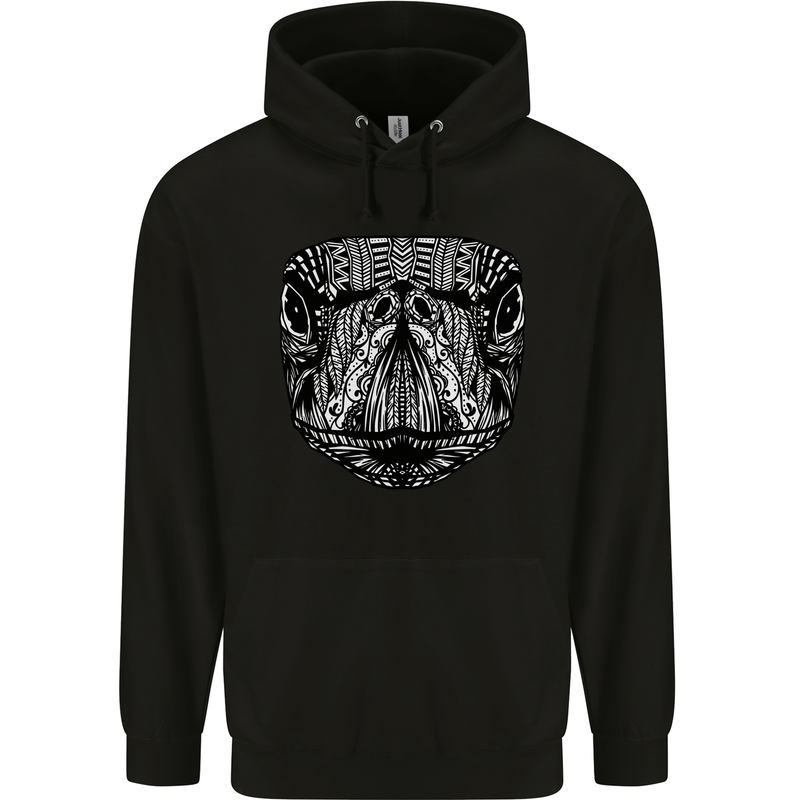 Turtle Mandala Art Tortoise Mens 80% Cotton Hoodie Black