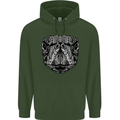Turtle Mandala Art Tortoise Mens 80% Cotton Hoodie Forest Green