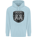 Turtle Mandala Art Tortoise Mens 80% Cotton Hoodie Light Blue