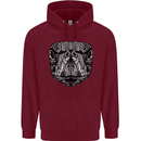 Turtle Mandala Art Tortoise Mens 80% Cotton Hoodie Maroon