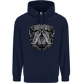 Turtle Mandala Art Tortoise Mens 80% Cotton Hoodie Navy Blue