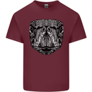 Turtle Mandala Art Tortoise Mens Cotton T-Shirt Tee Top Maroon