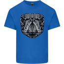 Turtle Mandala Art Tortoise Mens Cotton T-Shirt Tee Top Royal Blue