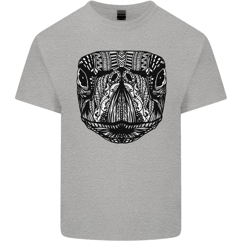 Turtle Mandala Art Tortoise Mens Cotton T-Shirt Tee Top Sports Grey