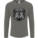 Turtle Mandala Art Tortoise Mens Long Sleeve T-Shirt Charcoal
