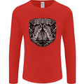 Turtle Mandala Art Tortoise Mens Long Sleeve T-Shirt Red