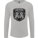 Turtle Mandala Art Tortoise Mens Long Sleeve T-Shirt Sports Grey