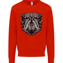 Turtle Mandala Art Tortoise Mens Sweatshirt Jumper Bright Red